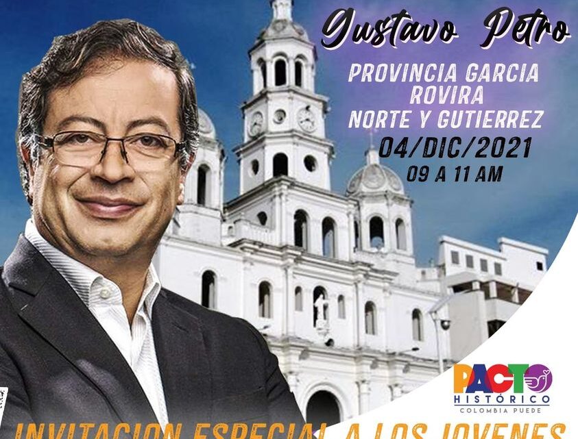Candidato presidencial Gustavo Petro estaría en Málaga