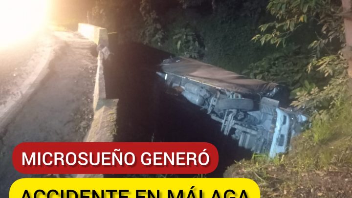 Microsueño generó accidente en la vía Málaga Curos